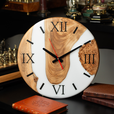 Kochut Handmade Transparent Wooden Wall Clock "Continuum" (400mm) photo