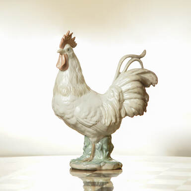 Proud Rooster Porcelain Figurine by Lladro