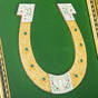 Exclusive gift "Horseshoe for good luck" (green background), with Swarovski stones