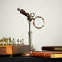 Handcrafted "Aston" desktop reading magnifier on a stand by Ross London