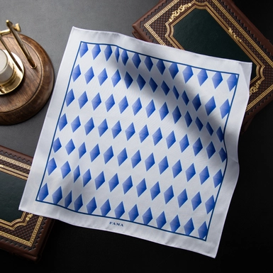 photo strict business handkerchief in rhombuses