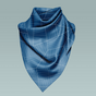 silk blue striped scarf made of natural silk