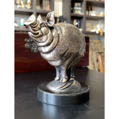 wow video Vizuri Bronze statuette «Piglet of Fortune»