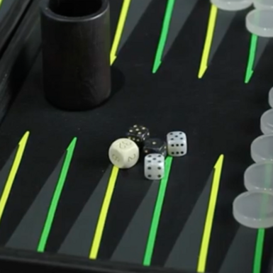 wow video Handmade Backgammon "Fluorescent" by Manopoulos