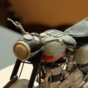 wow video Metal model of Motorrad Triumph motorcycle (30 cm) from Nitsche (made in retro style)