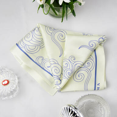 Silk scarf "Clouds" from FAMA (limited collection, 65x65 cm)