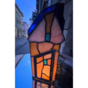 Lamp with stained glass "House of the center of Lviv"