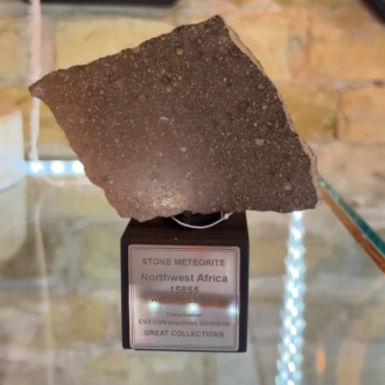 wow video Certified meteorite "NWA 15855 NCV 0015", 120.63 g (Northwest Africa)