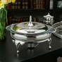 silver plated heated dish photo