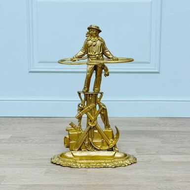 Vintage "Jack Tar" bronze umbrella stand, early 20th century photo