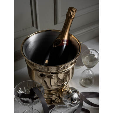 Polished brass champagne bucket "Royalty" by Skultuna