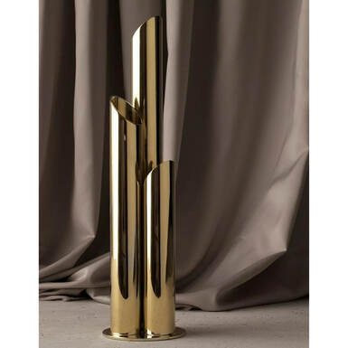 Polished Brass Vase "Art Deco" by Ivar Olenius Björk by Skultuna