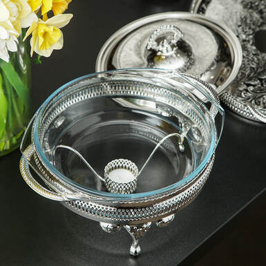 wow video silver-plated heated dish "Banquet"