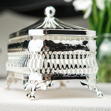 glass butter dish with lid photo