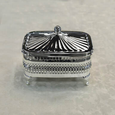 silver plated butter dish photo