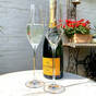 Crystal champagne glasses photo