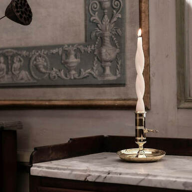 polished brass candlestick photo