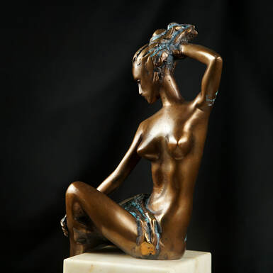 Handmade bronze sculpture "Morning" by Valentina Mikhalevich (4.7 kg)