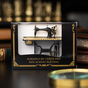 Miniature Sewing Machine Figurine in Damascus Steel and Gilt by Anframa photo