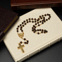 Rosary of Damascus steel and gilding (small) photo