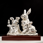 silver plated statuette photo