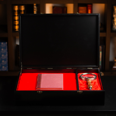 book in a case photo