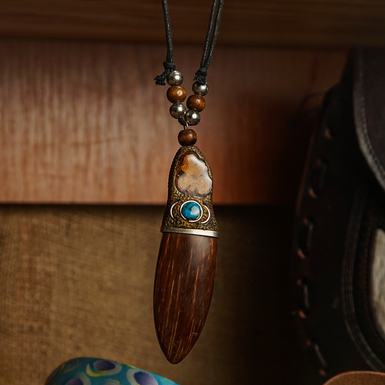 "Ancient" pendant from Amazonian ayahuasca vine photo