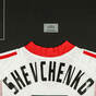 Certified autograph of Ukrainian footballer Andriy Shevchenko on the FC Milan T-shirt (94x125 cm)