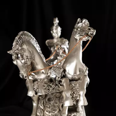 wow video "Ancient Roman chariot" silver plated figurine by Exetera Argenti