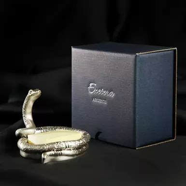 wow video Silver-plated stand for stickers "Silver snake" by Exetera Argenti