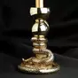 wow video Gold-plated "Cobra" candlestick from Exetera Argenti