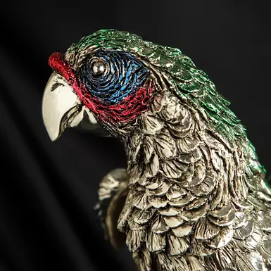 wow video "Parrot" silver plated statuette by Exetera Argenti