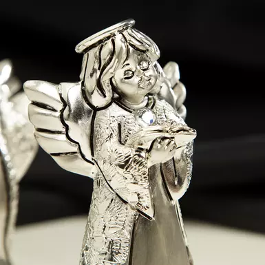 wow video Silver-plated figurine "Angel", 1 pc. (white pebble) from Exetera Argenti