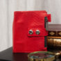 Leather notebook in red color photo