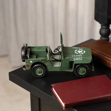 wow video Nitsche Willys MB Jeep (1941-1945) (30cm) Diecast Metal Model (Retro Made)