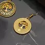 video Earrings "Tree of Life" made of Damascus steel and gold plated