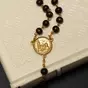 video Rosary "Hope" made of Damascus steel and gold plated