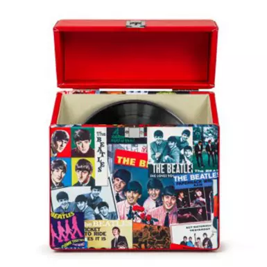 wow video Crosley "The Beatles" Vinyl Record Case