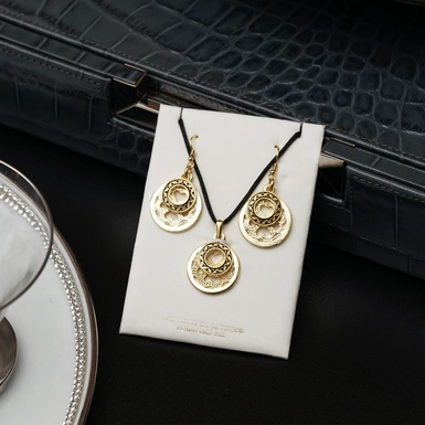 відео Комплект (сережки та кулон) "Quatrefoil"