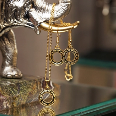 Комплект (серьги и кулон) "Gina"