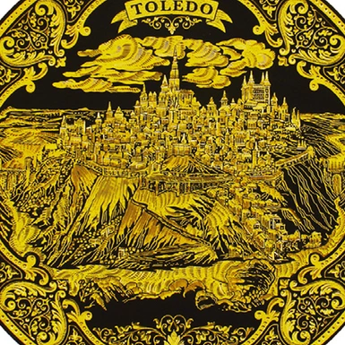 видео Тарелка с позолотой "Испанский город"