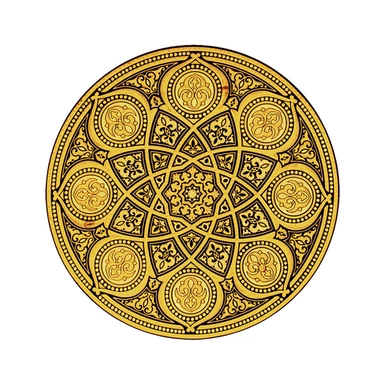 відео Тарілка з позолотою "Східний орнамент"