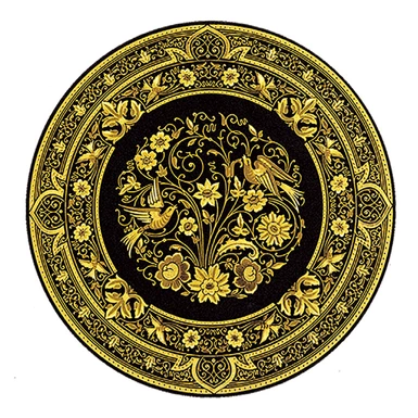  відео Тарілка з позолотою "Квіткова фантазія"