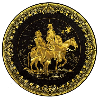 відео Тарілка з позолотою "Дон Кіхот"