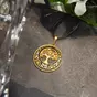  wow відео Кулон "Дерево" з дамаської сталі та позолоти