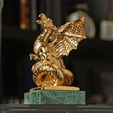 wow video Handmade figurine "Noble Golden Dragon" by Yevgeny Yepura