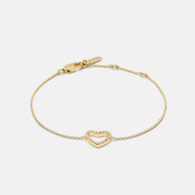 Gold-plated silver "Heart" bracelet by Skultuna photo