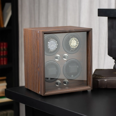 wow video Watch winder box for 4 watches "Familie"