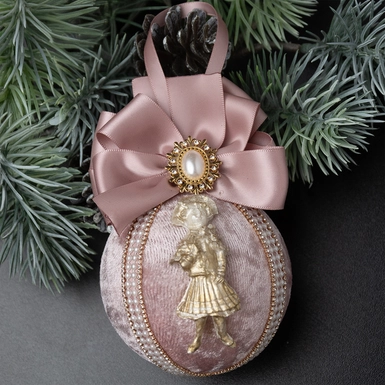 wow video Set of handmade Christmas tree decorations "Pink miracle"