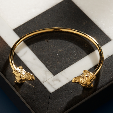 Браслет-кафф із позолоченої сталі фото 1